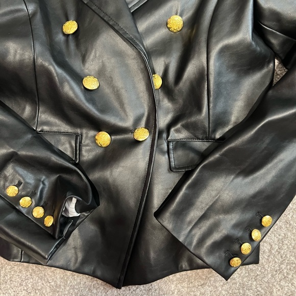 Anthropologie Nico Faux Leather Blazer - Picture 6 of 14